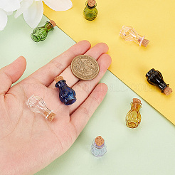 8 Stück Miniatur-Glasflaschen in 8 Farben&nbsp;GLAA-PH0002-58