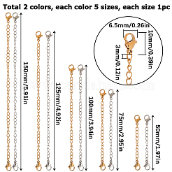 10 pz. 10 stili di doppie chiusure a moschettone in acciaio inossidabile 304&nbsp;FIND-SC0005-26