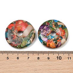 Pendentifs en forme de donut de la paix en jaspe impérial naturel teint&nbsp;GG-CBA2EC1-01