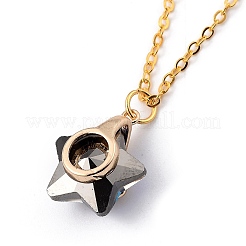 Ensembles de bijoux en verre étoile galvanoplastie&nbsp;SJEW-JS01120-02