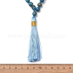 Collares de jaspe natural y cuentas de madera&nbsp;NJEW-JN02024