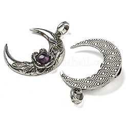 Natürlichen Amethyst Edelsteinanhänger&nbsp;G-P547-04AS-03
