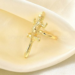 Verstellbare Fingerringe aus Messing für Damen&nbsp;RJEW-B114-02G