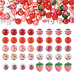 60pcs 10 styles de perles acryliques&nbsp;OACR-TA0004-22