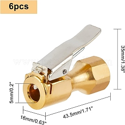 6 morsetto gonfiabile per pneumatici in ottone&nbsp;TOOL-FH0001-16