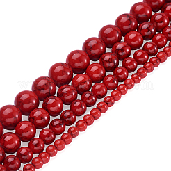 4 Strang 4 Stil synthetische türkisfarbene Perlenstränge&nbsp;TURQ-CW0001-01B