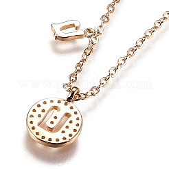 Colliers à pendentif double lettre en laiton micro pavé clair zircone cubique&nbsp;NJEW-Z010-21