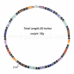 Collane di perline chakra heishi in pietra naturale mista&nbsp;MA5809-1