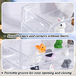 6 transparente Minifiguren-Vitrine aus Acryl mit abnehmbaren Trennwänden&nbsp;DIY-WH0430-530B