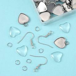 Kits para hacer pendientes colgantes de corazón&nbsp;DIY-FS0009-18