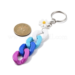 Porte-clés en chaîne gourmette en acrylique&nbsp;KEYC-JKC00633-03