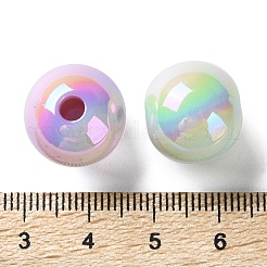 Perles acryliques opaques plaquées UV&nbsp;PACR-D288-23