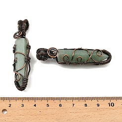Pendentifs en aventurine vert naturel&nbsp;G-K338-28R-05
