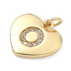 Pendenti in zirconi cubici trasparenti in micro pavè di ottone&nbsp;KK-D229-01G-15
