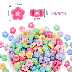 200 Stück undurchsichtige Acrylperlen&nbsp;MACR-GA0001-11