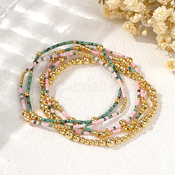4-teiliges Stretch-Armband-Set mit Glasperlen für Damen&nbsp;WN5850