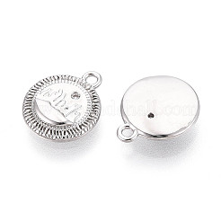 Messing micro pave klar zirkonia charme&nbsp;KK-N267-15P