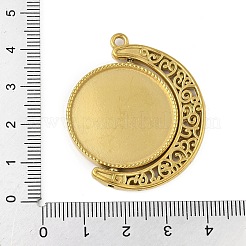 Drehbare Cabochon-Fassungen für Anhänger aus Edelstahl 304&nbsp;STAS-P408-22G