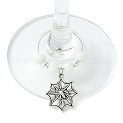 Set di fascini in vetro per vino in lega di stile tibetano&nbsp;AJEW-JO00184
