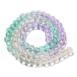 Fili di perle di quarzo sintetico tinti e riscaldati&nbsp;G-P502-01A-03