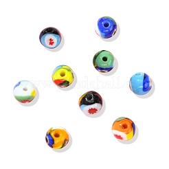 9 Stück 9 Farben handgefertigte Millefiori Bunte Malereiperlen&nbsp;LAMP-CJ0002-41