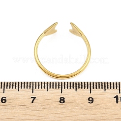 Anelli aperti con polsino in acciaio inossidabile 304 per donna&nbsp;RJEW-A102-10B-G