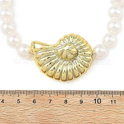 Colliers de perles rondes en acrylique plaqué&nbsp;NJEW-JN06463