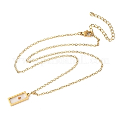 Collane con ciondolo a forma di semi di senape in acciaio inossidabile 304&nbsp;NJEW-Z063-04G-03