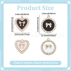 32pcs 4 pendentifs en alliage de couleurs&nbsp;FIND-ME0001-45