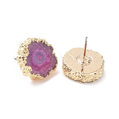 Pendientes de cuarzo teñido natural&nbsp;EJEW-P166-B02