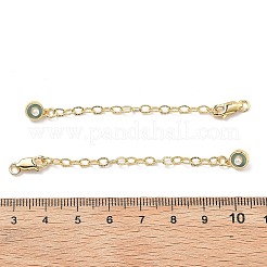 Ottone smalto abs imitazione perla fine con catena&nbsp;KK-B129-27G-03
