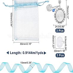Oval & flach rund mit Wort Zinklegierung große Anhänger&nbsp;FIND-CA0004-75