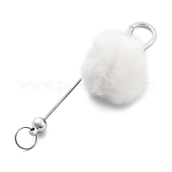 Porte-clés à pompon en alliage d'aluminium&nbsp;HJEW-Q001-01B