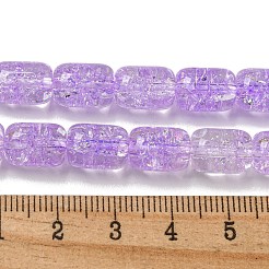 Transparentes craquements perles de verre brins&nbsp;X-GLAA-NH0001-04F