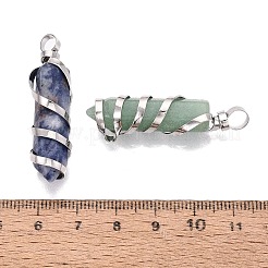 Pendentifs pointus de pierres naturelles et synthétiques&nbsp;GG-N001-01P