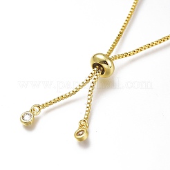 Braccialetti cursore in ottone smaltato malocchio&nbsp;BJEW-H531-01B-G