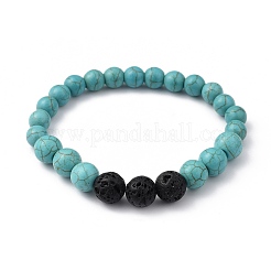 La piedra preciosa natural y sintética pulseras del estiramiento de abalorios&nbsp;BJEW-JB05414