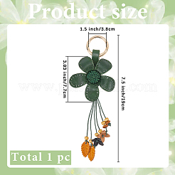 Portachiavi in pelle e lega&nbsp;HJEW-WH20022-04B-10