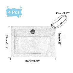 Portamonete in pvc trasparente con polveri glitter&nbsp;ABAG-WH0044-29