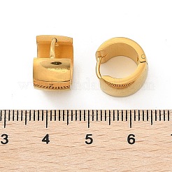 Pendientes de aro de acero inoxidable 304 con efecto pulido&nbsp;EJEW-M001-29B-G