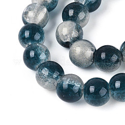 Crépitement transparent brins de perles de verre&nbsp;GLAA-T025-8mm-02D
