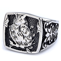 Anillos de dedo de acero inoxidable 304 para hombres&nbsp;WGC5670-01