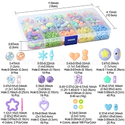 Kits de accessoires de fabrication de bijoux en perles acryliques et en argile polymère&nbsp;DIY-FS0006-86