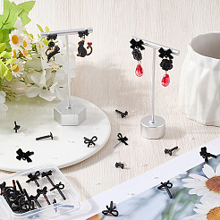 40 Stück 4 Stile Legierung Ohrstecker Zubehörse&nbsp;EJEW-SP0001-10