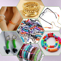 DIY-Kits zur Herstellung von Armbändern aus gebogenen Acrylperlen&nbsp;DIY-NB0013-08