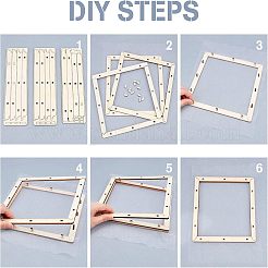 Zusammengebauter Papierherstellungsrahmen aus Lindenholz&nbsp;DIY-WH0001-74