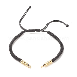 Fabricación de pulsera de cordón de poliéster trenzado ajustable&nbsp;AJEW-JB01109