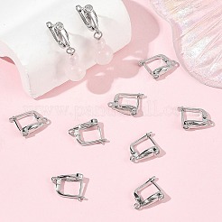 Cierres para pendientes de aro de latón con microincrustaciones de circonita cúbica de Shegrace&nbsp;XGRQ79313-940P