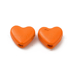 Cuentas de aleación pintadas con aerosol de corazón&nbsp;FIND-G053-01D