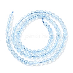 Natürliche Aquamarin Perlen Stränge&nbsp;G-G344-A07-4mm
